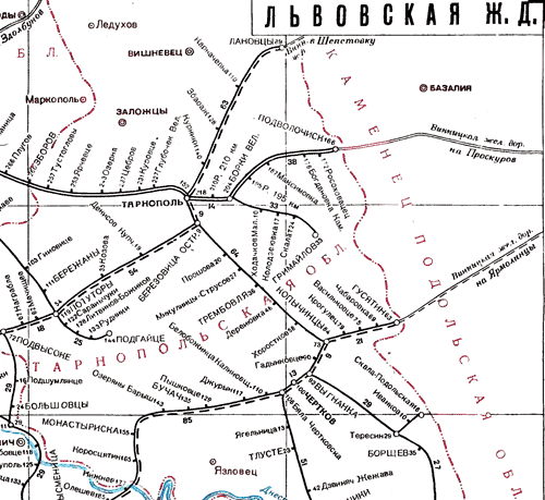 План розбудови залізниць Тернопільщини у 1941 році
